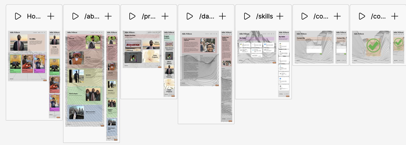 Screen shot of Figma prototype